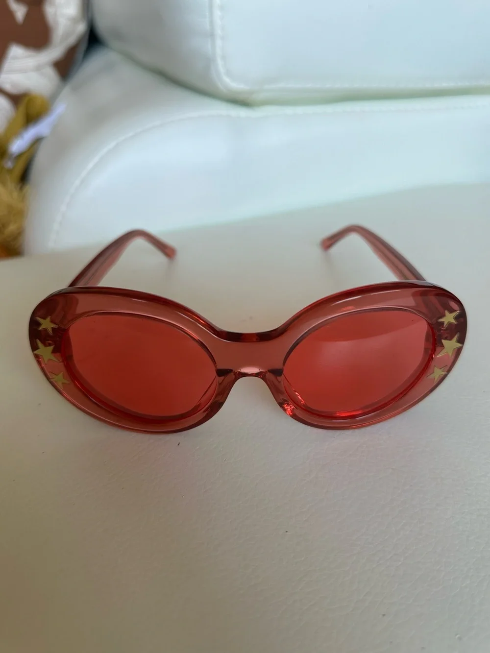 Poppy Lissiman ‘dakota’ in strawberry 🍓 round pink clear + gold star accents